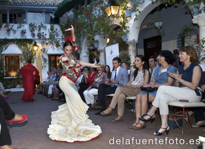 Desfile benéfico de trajes flamencos en favor de Madre Coraje. 19 de Abril de 2013 en Bodegas Campos. De la Fuente Fotografía.