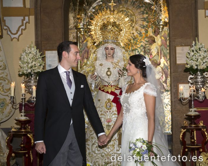 Foto con la Virgen nuestra Señora de la Paz